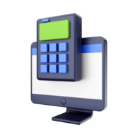 3d computer function icon illustration png