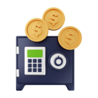 illustration d'icône de pièce d'argent 3d png
