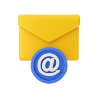 3d mail email message icon illustration png