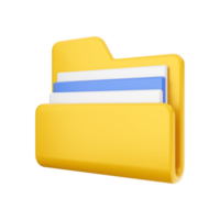 3d folder file icon Illustration png