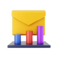 Ilustración de icono de mensaje de correo electrónico de correo 3d png