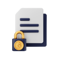 3d Document File Icon Illustration png