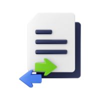 3d Document File Icon Illustration png