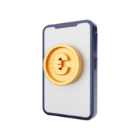 Ilustración de icono de función de teléfono inteligente 3d png