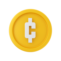 3d money coin icon illustration png