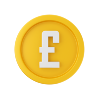 ilustração de ícone de moeda de dinheiro 3d png