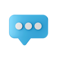 3D-Chat-Mail-Nachricht Benachrichtigung Chat-Illustration png