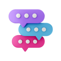 3d chat mail message notification chatting illustration png