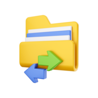 3d folder file icon Illustration png