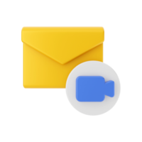 3d mail email message icon illustration png