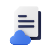 3d Document File Icon Illustration png