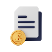 3d Document File Icon Illustration png