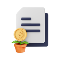 3d Document File Icon Illustration png