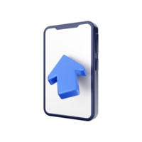 3d smartphone function icon illustration png