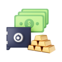 3d geld munt pictogram illustratie png