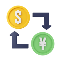 3d geld munt pictogram illustratie png