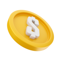 ilustração de ícone de moeda de dinheiro 3d