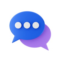 3D-Chat-Mail-Nachricht Benachrichtigung Chat-Illustration png