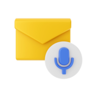 3d mail email message icon illustration png