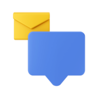 ilustração de ícone de mensagem de e-mail de correio 3D png
