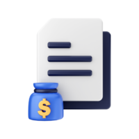 3d Document File Icon Illustration png