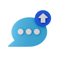 3D-chat e-mailbericht melding chatten illustratie png