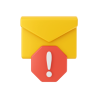 3d mail email message icon illustration png