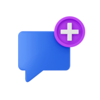 3d chat mail message notification chatting illustration png