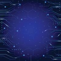 Abstract Blue Technology Background Template vector
