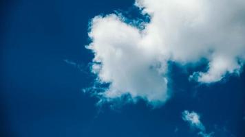 White clouds on a background of blue sky photo