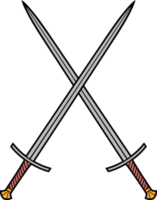 Crossed swords png illustration