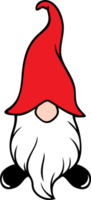 Garden gnome color png illustration