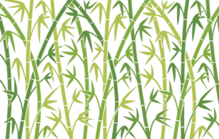 Png background with green bamboo stems