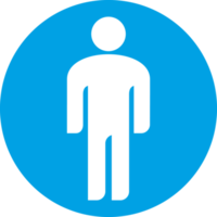 Man restroom color sign png illustration