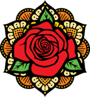 mandala rosa cor png ilustração