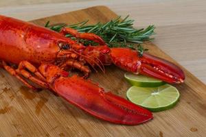 Red boiled lobster photo