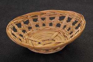 Empty wicker bowl photo