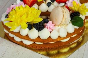 Cake with flower photo