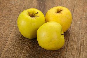 Yellow ripe apples photo