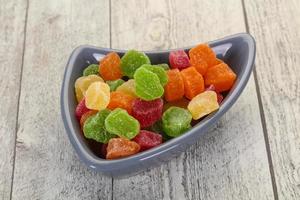 Sweet candied fruit photo