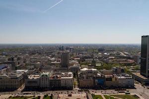 Warsaw skyline with warsaw towers photo