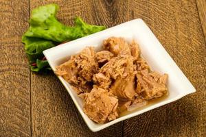 Canned tuna fish photo