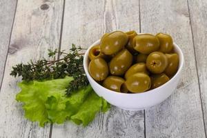 Big green olives photo