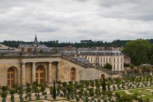 Famous palace Versailles near Paris, France with beautiful gardens photo