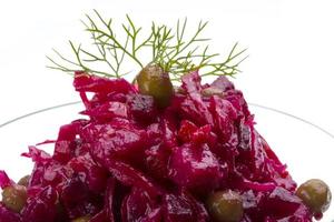 Vinaigrette Russian beetroot salad photo