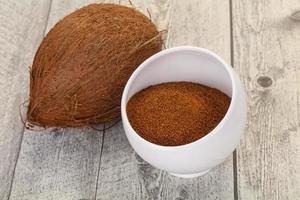 Coconut brown sugar in the bowl photo