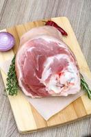 Raw pork knuckle photo