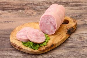 Natural ham with two slices photo