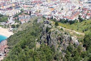 Alanya city hill, sea coast, Turkey photo