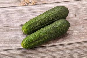 Ripe organic natural green cucumber photo